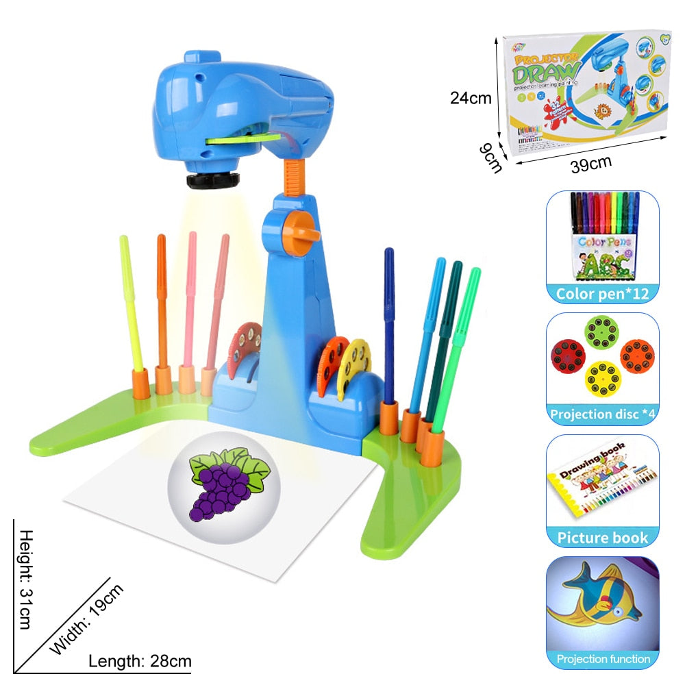 Children LED Projector Drawing Board