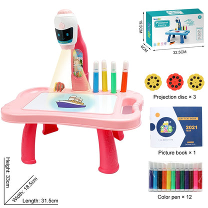 Children LED Projector Drawing Board