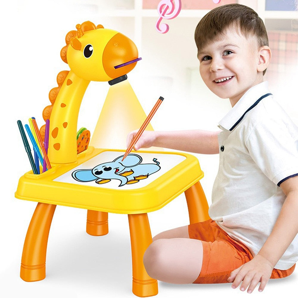 Children LED Projector Drawing Board